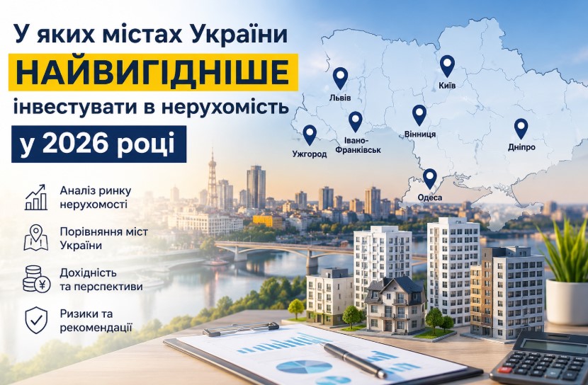 У яких містах України найвигідніше інвестувати в нерухомість у 2026 році