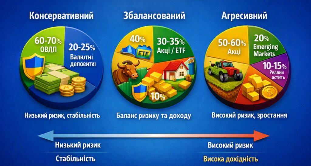 Приклади збалансованих портфелів на 2026 рік