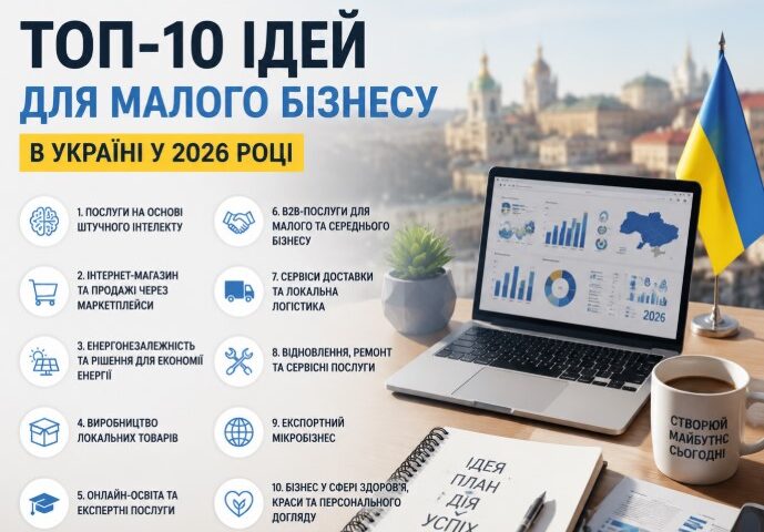 ТОП-10 ідей для малого бізнесу в Україні у 2026 році