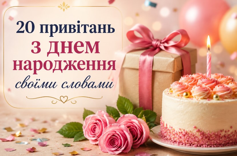 Привітання з Днем Народження своїми словами - прозою