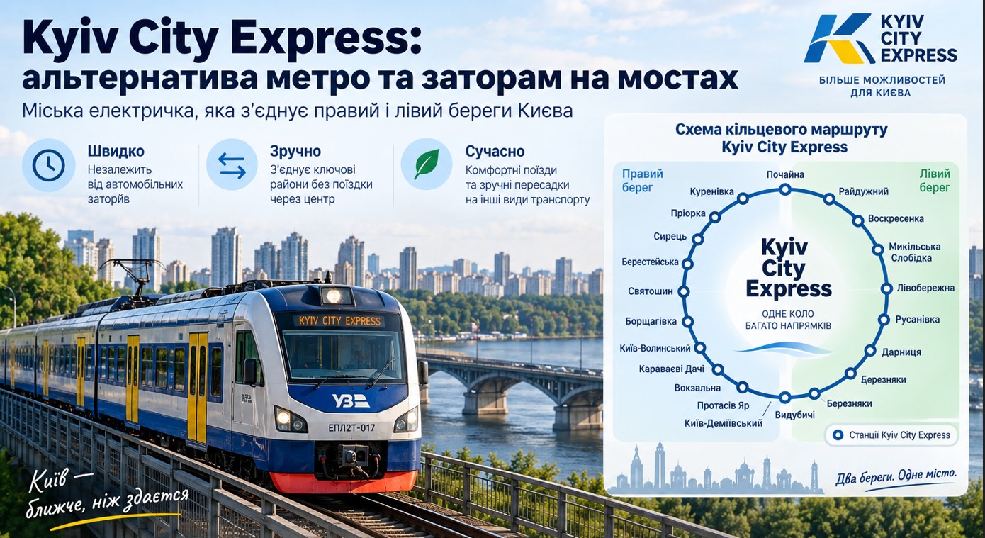 Kyiv City Express: альтернатива метро та заторам на мостах