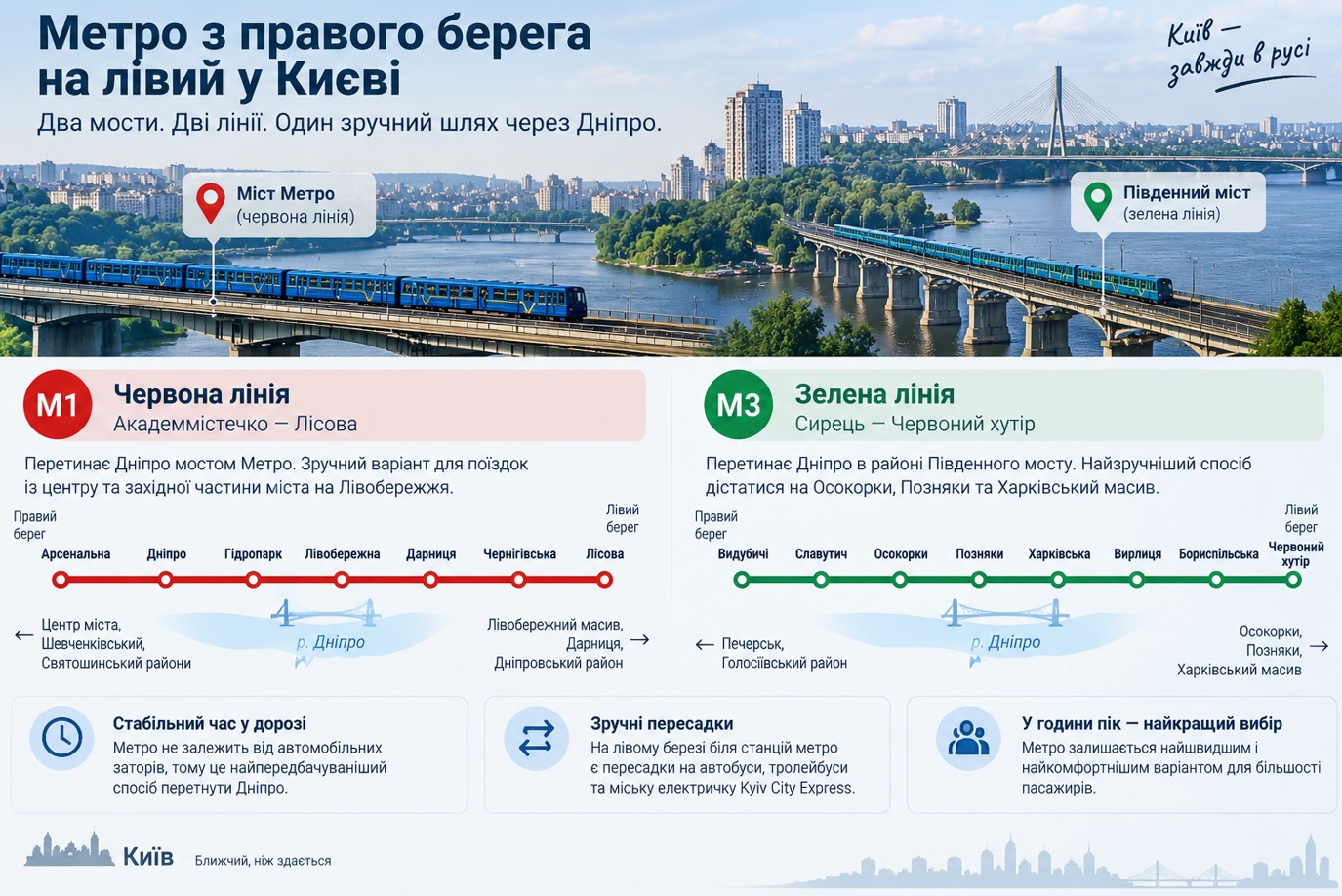 Метро з правого берега на лівий