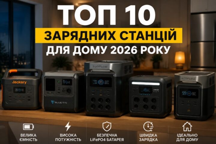 ТОП найкращих зарядних станцій для дому 2026 року