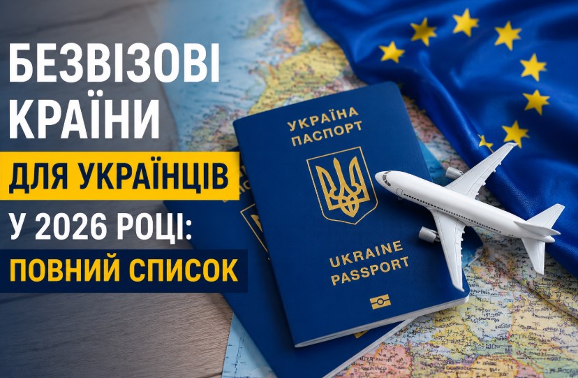 Безвізові країни для українців у 2026 році