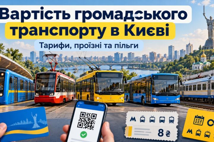 Вартість громадського транспорту в Києві у 2026 році