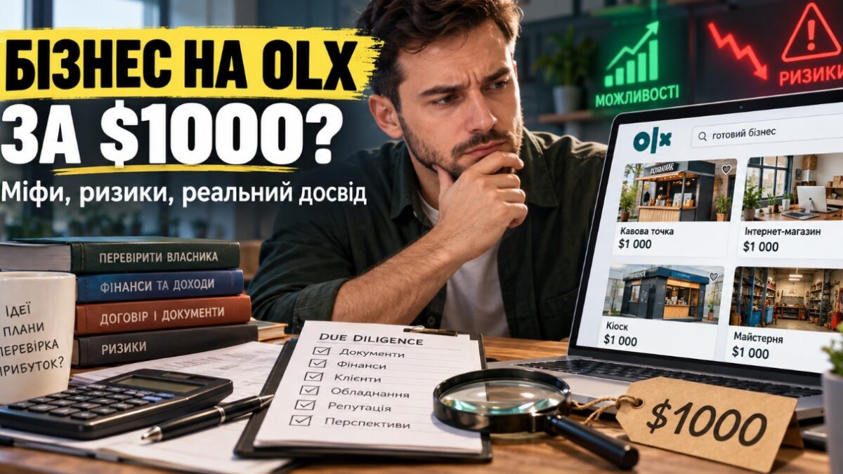 Купівля готового бізнесу на OLX за $1000